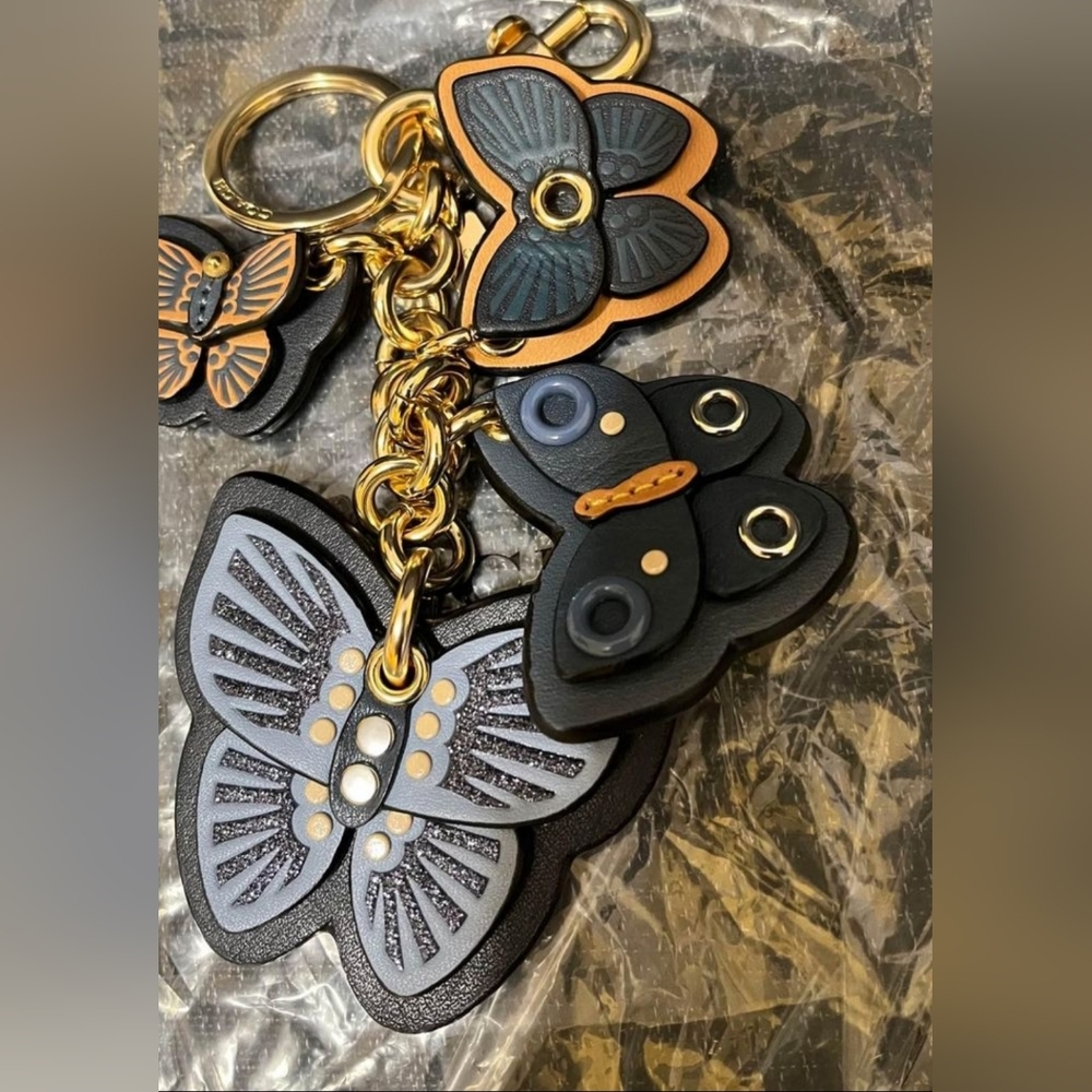 Coach blue butterfly 🦋 bag charm NEW